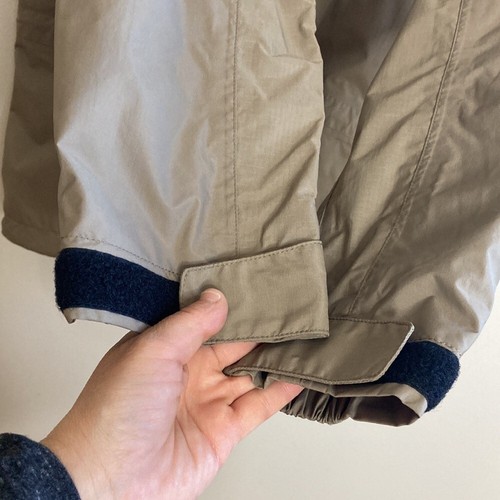 MEC Rain Jacket Mens Large Tall Tan Brown Hooded Waterproof Travel Workwear - Picture 10 of 16