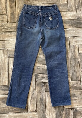 90's Vintage Moschino Metal Peace Baggy Mom Jeans Size 28 | eBay