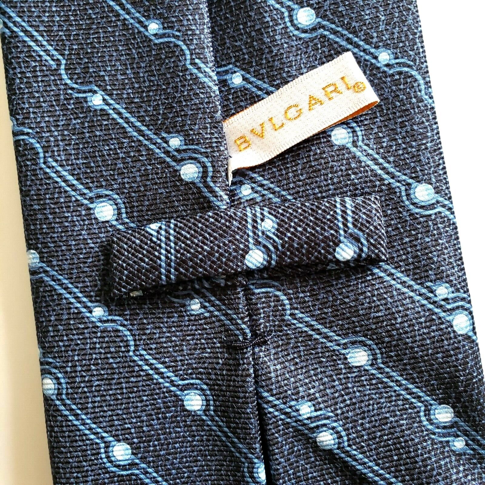 BVLGARI Necktie 7 Fold Necktie Bulgari 100% Silk … - image 7