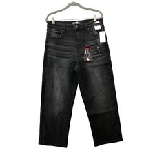 NWT No Boundaries Super High Rise Straight Curvy Jeans Juniors Womens 15 Black