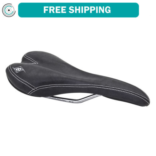 Selle Classique Origin8 Cuir Marron – Rails Chromoly, Unisexe, Pour Vélo Route/VTT/BMX