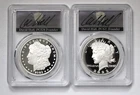 2023-S Proof Morgan & Peace Dollar Set - PCGS PR 70 DCAM Hand Signed David Hall