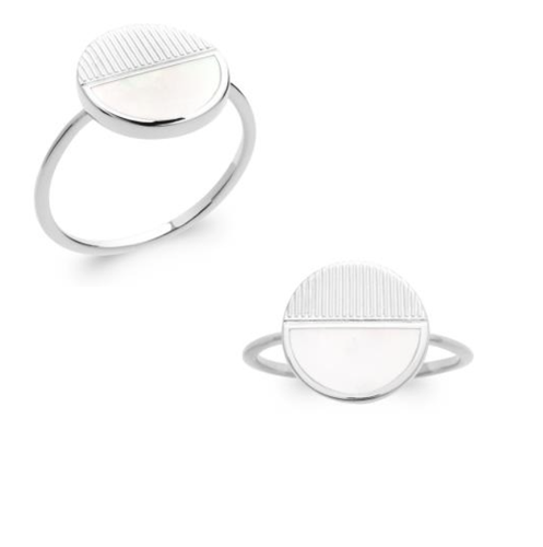 Bague Argent 925/1000 Avec Nacre Blanche - Taille 52 - Neuf Avec étiquettes