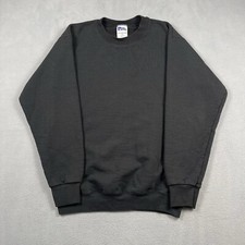 Pro Player Sweatshirt Youth XL Black Made In USA Faded Athletic Jumper Blank