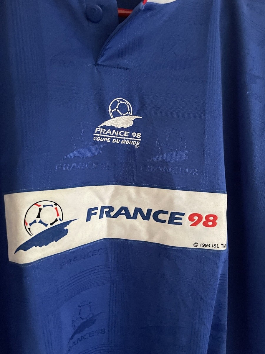 Maillot France 1998 – ISL – Vintage – Taille XL – Bleu – Occasion