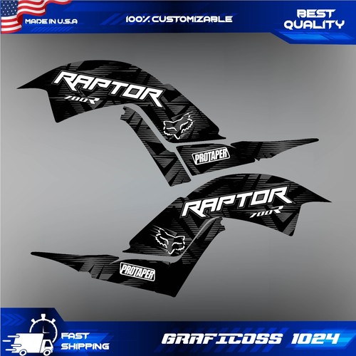 Yamaha Raptor 700 700R graphics kit 2013 2014 2017 to 2025 decals stickers atv - Picture 3 of 9