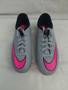 Nike Jr Mercurial Vortex II Fg-R Botines De Fútbol 2.5Y Gris Rosa Negro  651642 060 | eBay