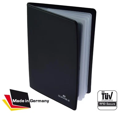 DURABLE TOP Kreditkartenetui RFID Schutzhülle 8 Karten EC Kartenhülle Mappe Made in GER