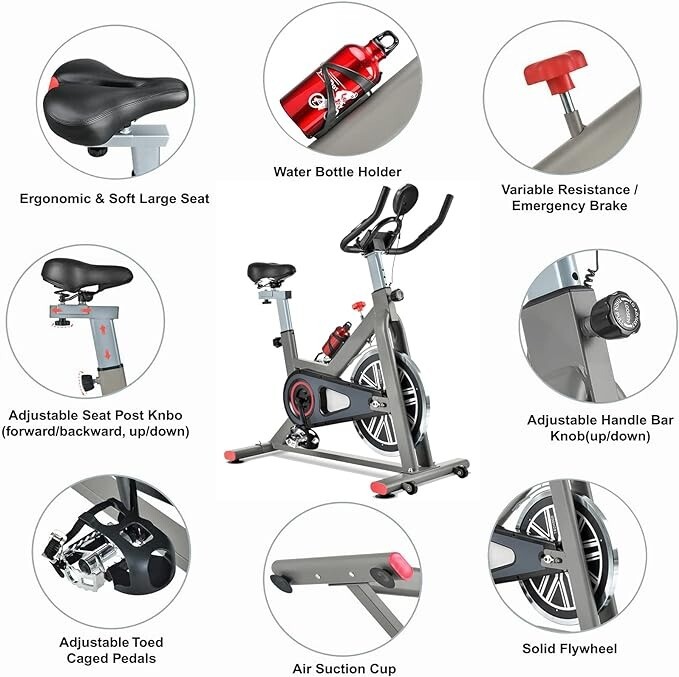 COLLECTION NN5 ODOGYM Exercise Bike For Indoor Training With Bottle