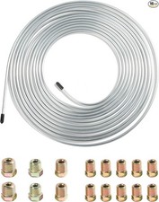 25 Ft. 3/16 Brake Line, Rustproof Brake Line Tubing Kit, Flexible Copper Silver