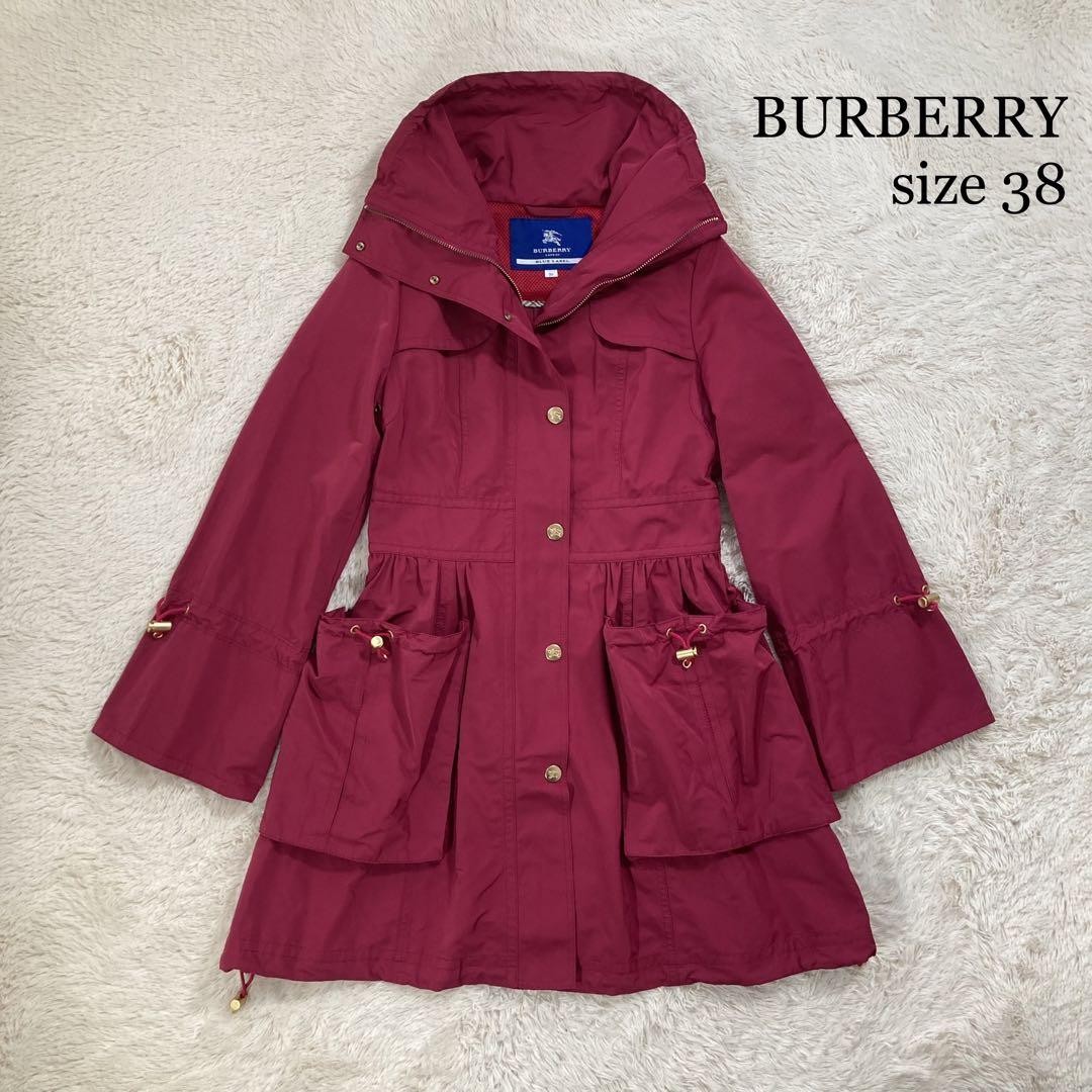 BURBERRY London Medium Nylon Coat with Gold Buttons Mid-Length