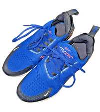 Nike Air Max 270 WOMENS SZ 8 PRE-OWNED Racer Blue Hyper Crimson Shoe AH8050-900