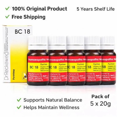 Dr Reckeweg BC 18 Tablets 20g Homeopathic General Wellness Support 5 Pack