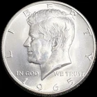 1965 50C Kennedy Half Dollar - SMS