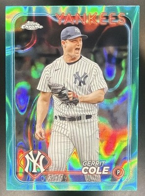 2024 Topps Chrome Gerrit Cole #164 Aqua Raywave Refractor 93/199 NY Yankees