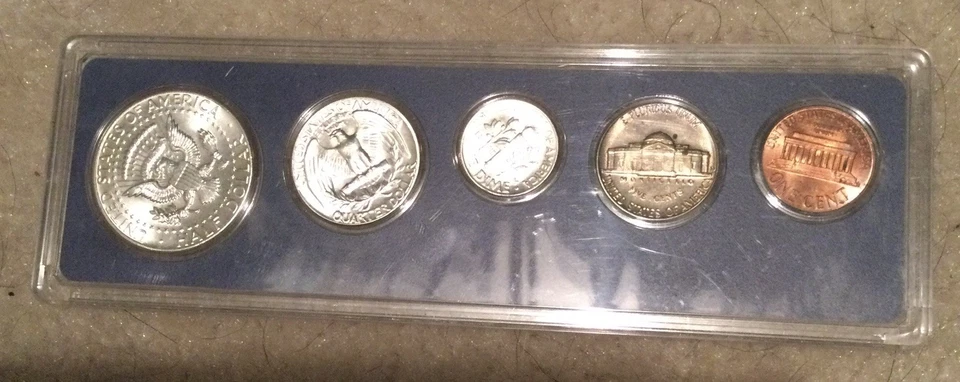 US MINT COIN SET 1964-P 90% SILVER Double Struck Gem Luster in CASE - Image 2 of 2