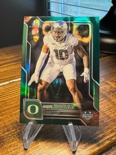 2025 BOWMAN CHROME GREEN LAVA MATAYO UIAGALELEI ROOKIE CARD #64 OREGON DUCKS. rookie card picture