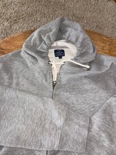 J.CREW Authentic Fleece Full Zip Hoodie Gray ...