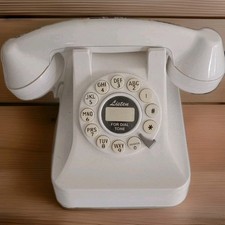 Vintage Retro White Polyconcept Classic TelePhone 1 Corded Push Button Telephone