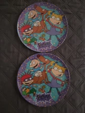 Rugrats - 1997 Viacom Zak Designs Plastic Plate 8”  Vintage Nickelodeon (2)
