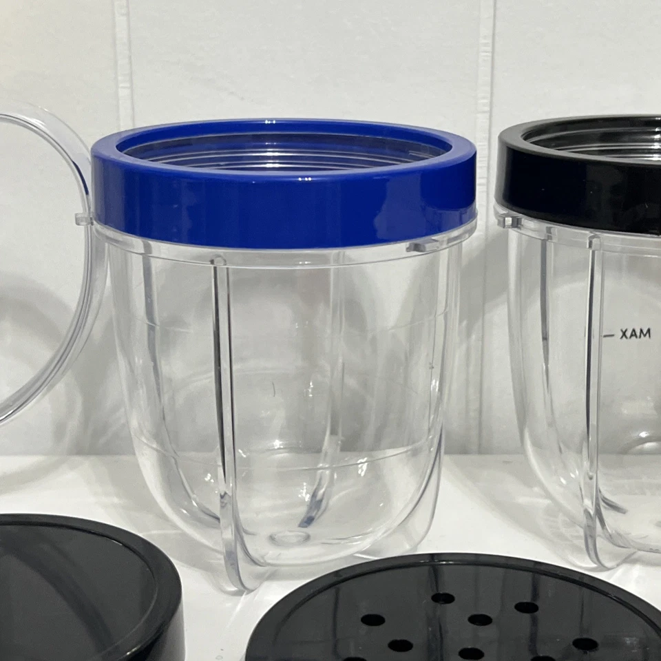 Magic Bullet Accessories Lot Replacement Cups, Lids, and Rings - Image 3 of 4