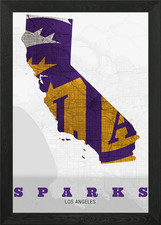 Los Angeles Sparks Framed Wall Art Poster Canvas Print Picture