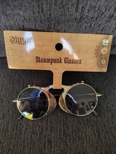 Retro Gothic Steampunk Sunglasses Gold Polarized Metal Frame Glasses NEW