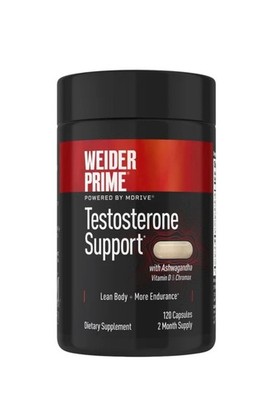 Weider Prime Testosterone Support Supplement 120 Capsules 2 Month Supply