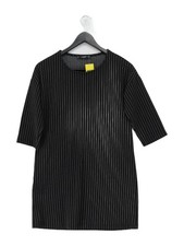 Mango A-Line Midi Dress S in Black