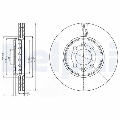 Delphi Bremsscheiben + Beläge vorne 402065719R 402068053R 402060540R | 105165