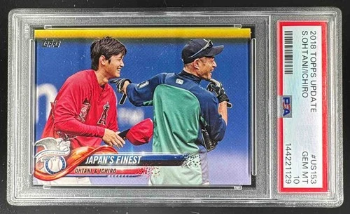 1129 Shohei Ohtani Ichiro 2018 Topps Update #US153 Japan's Finest RC HOF PSA 10