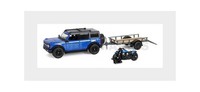 Greenlight 32320C Ford Usa - Bronco Black Diamond Mit AnhäNger + Motorrad 2021