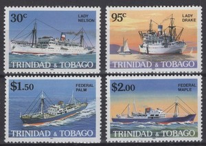 Trinidad and Tobago 1985. Ships. Scott # 430-433. MNH, VF