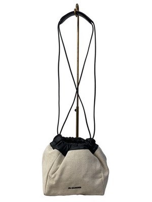 JIL SANDER Shoulder bag canvas Beige Used