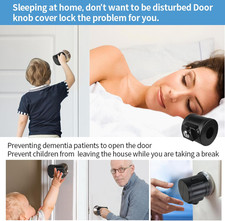 Child Proof Door Knob Cover Lock for Dementia Elderly Safety - Universal ABS ...