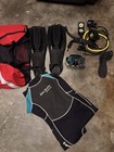 Sea Elite Equator 3/2 Wetsuit Top w/ Mask, Fins, Snorkel, Regulator, Bag