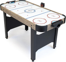 Gosports 48 Inch Air Hockey Arcade Table - Oak or Black - Includes 2 Pushers, 3