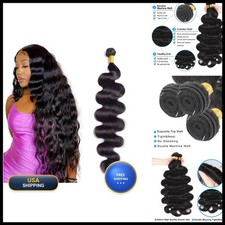 12A Brazilian Human Hair Body Wave Bundles Natural Black 36 inch 1 Bundle