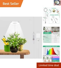 6000K Full Spectrum LED Grow Light with Timer & Adjustable Height for Indoor ...