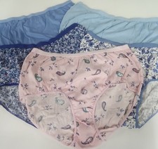 NWOT Assorted Comfort Choice 5 Pair Pack Cotton Brief Panties Size 9