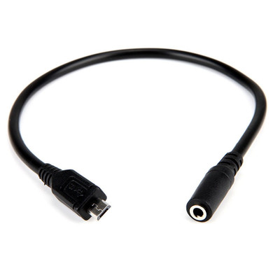 E1003 3.5Mm Female 3 Pole Aux Audio Jack to Micro USB B 5 Pin Male Adapter Cable