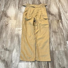 Banana Republic Belted Pleated Cargo Pants Safari Casual Womens Size 8 Khaki