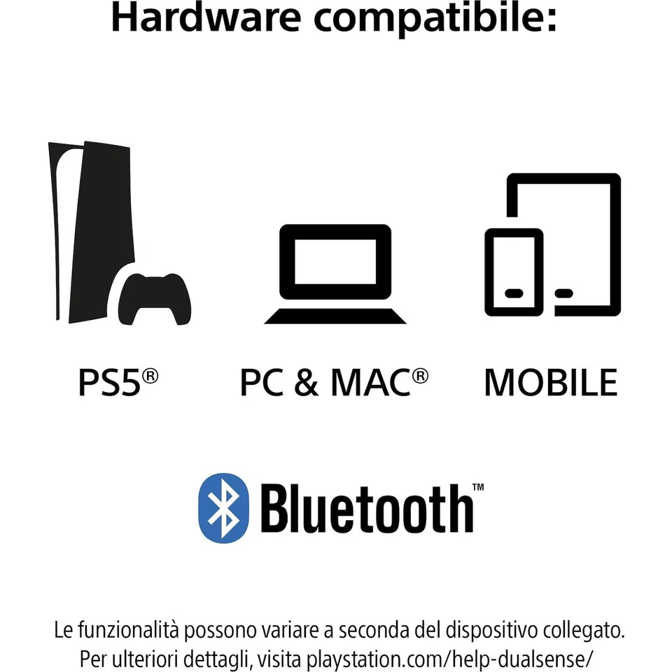 PlayStation PS5 PAD DualSense White V2 Controller - Immagine 2 di 4