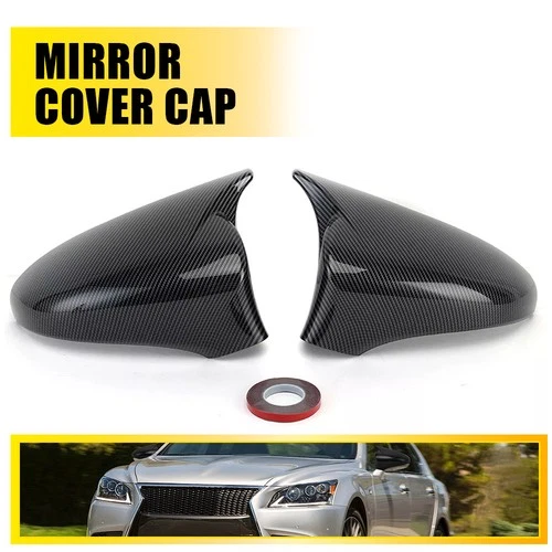 Carbon Fiber Mirror Cover Cap Set of 2 For Lexus IS GS CT LS ES 2014-2020 ABS EA