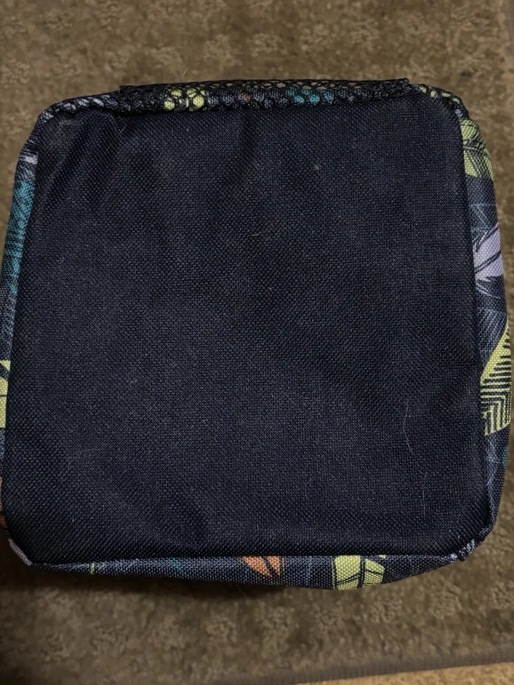Thirty One Navy Blue Falling Feathers Carry All Caddy Small Mini Tote - Image 4 of 4