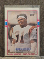 1989 Topps Ickey Woods Rookie . Cincinnati Bengals #27 B