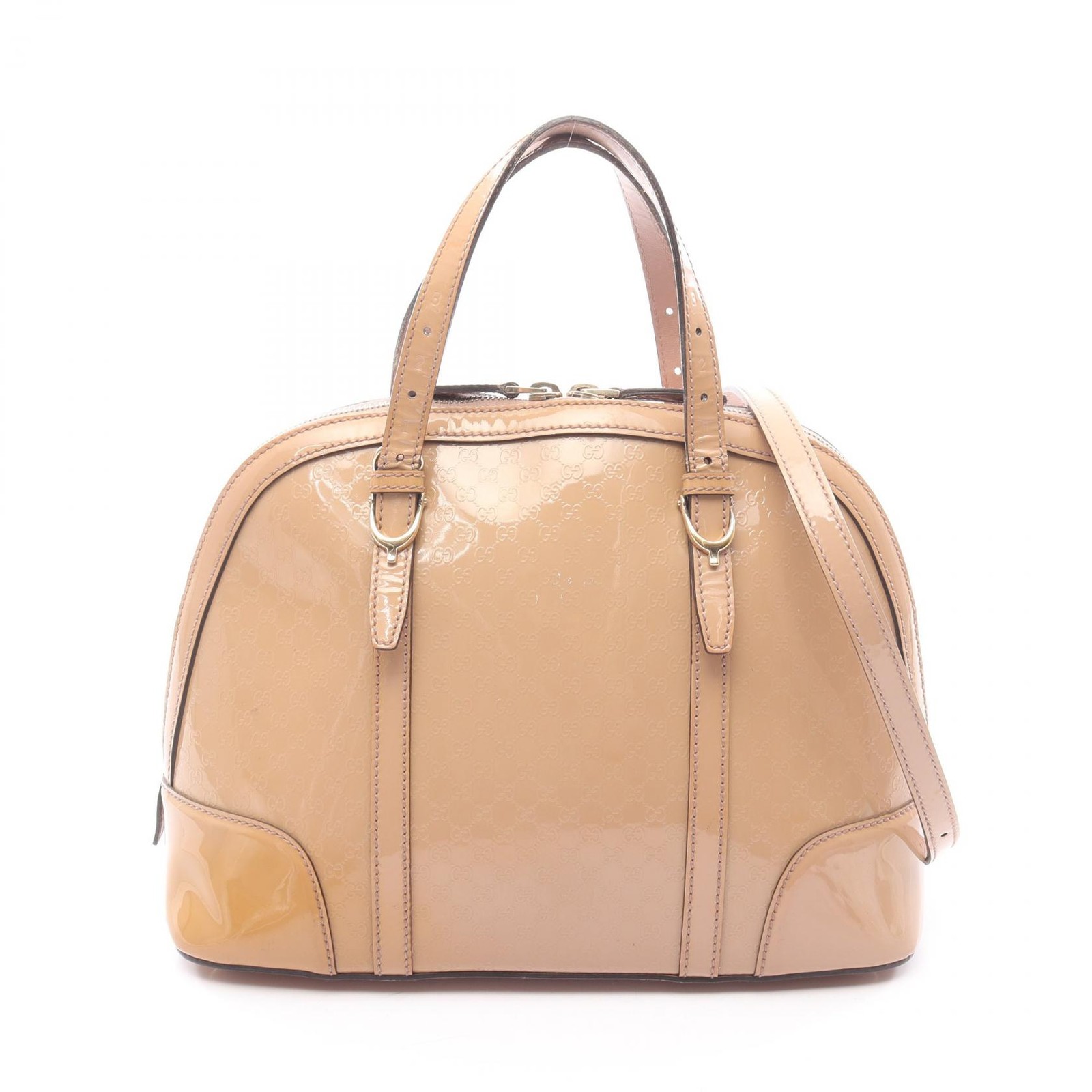 GUCCI Nice Micro Guccissima Shoulder Handbag 309617 Patent leather Pink Used