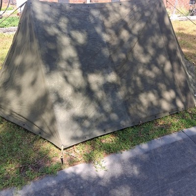 USGI Vietnam War Era Shelter Half Tent Pup Tent Set USED-Complete