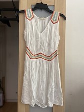 NWOT Urban Outfitters Staring At Stars Small White Dress Embroidery Sleeveless