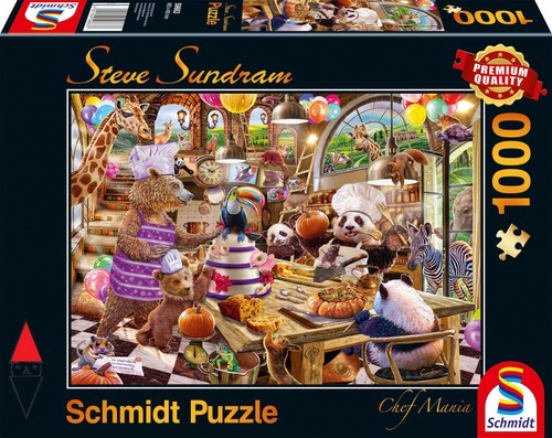 PUZZLE TEMATICO SCHMIDT INTERNI SUNDRAM CHEF MANIA 1000 PZ - Foto 3 di 3